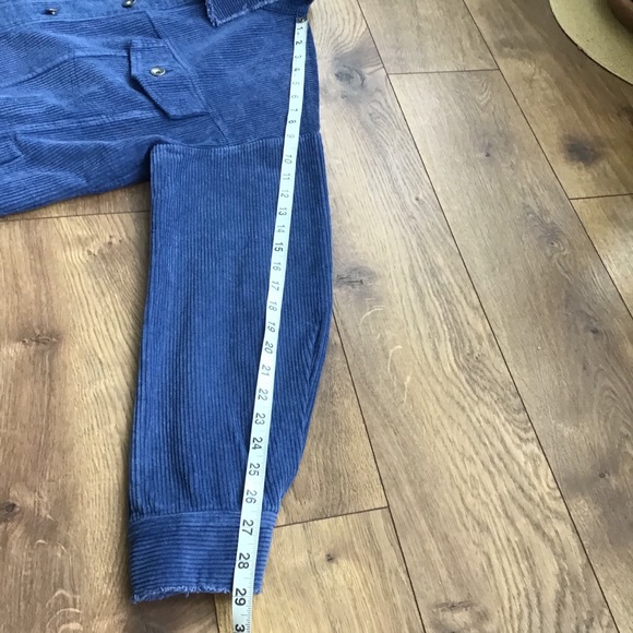 OVERSIZED BOYFRIEND CORDUROY JACKET BLUE - Picture 7 of 9